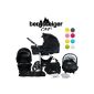 Mountaineers Capri pushchair 3-in-1 - system;  Car seat;  Swivel wheels (megaset 10 - piece; 8 colors) (Baby Product)