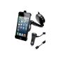 Muvit Car Mount MUCKT0001 grid + Car Charger for iPhone 5S 1 A (Accessory)