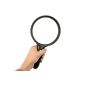 3 LED 138mm Reading Magnifier Magnifying Glass Reading Magnifier Help hand magnifier Black (Office supplies & stationery)