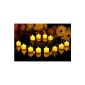 PK Green Set of 12 Flameless Battery Operated amber LED Candles / Tea lights