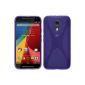Silicone Case for Motorola Moto G 2014 2nd generation - X-Style Purple - Cover PhoneNatic ​​Cover + Protector (Electronics)