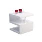 HomeTrends4You 523850 side table, 50 x 50 x 50 cm, white glossy (household goods)