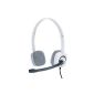 Logitech Stereo Headset H150 Coconut Borg Headset Microphone suppressor mounted audio controls Blanc Coco (Accessory)