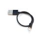 0.2 meter USB charging cable, data cable, power cable for iPhone 6, 6 More iPhone, iPhone 5s, 5c, 5, 4 iPas, Mini, Air, iPod Touch 5G, iPod Nano 7G in black Phone Star (Electronics)