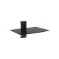 Designer Habitat: Beautiful floating black tempered glass tray designed for DVD players, game console, TV accessories (Accessory)