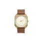 Slow Jo 08 - Swiss unisex Einzeigerarmbanduhr analog 24 hour indication leather gold / brown (clock)