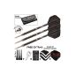 DOUBLE AGENT 90% TUNGSTEN STEEL / SOFT TIP DARTS - 20 Gram - Charcoal Hardcore Flights, Black Shafts, Case & Red Dragon Checkout card (Misc.)