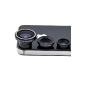 Patuoxun® 3-in-1 Magnetic Fish Eye Lens 180 ° fisheye lens + wide angle + Micro Lens Camera Kit for iPhone 5S 5C 5 4S HTC Samsung - Black (Electronics)