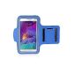 Samsung Galaxy Note 4 Brassard - LK Belt Sports Armband for Samsung Galaxy Note 4 / Note 3 / Note 2 water resistant + Anti - transpiration + keychain (Blue) (Wireless Phone Accessory)