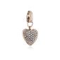 Fossil ladies Charm Heart IP rose gold zirconia Golden metal JF00656791 (jewelry)