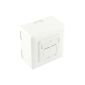 Ligawo ® network socket Cat.6 2-fold / network data box for surface and flush-mounted installation - Kombidose white - Cable feed left / right (Electronics)