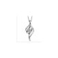 925 Sterling Silver Clear Austrian crystal jewelry 8.5 * 20mm necklace with sterling silver chain 45cm (jewelry)