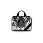 Luxburg® business padded laptop bag Design 15.6 inch multifunctional shoulder bag pattern: Tiger Eyes