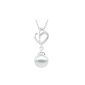 Le Premium® magic of love pearl pendant necklace with SWAROVSKI ® ELEMENTS 12MM Swarovski Crystal White Pearl (Jewelry)