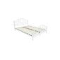 Miadomodo - Metal bed - MTBT04 / 1 - white - with slats - curved lines - 140 cm X 200 cm