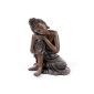 Thai Buddha Statue Sitting On Knee head - wood effect - 14cm Statue - B111