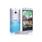 Yousave Accessories The New HTC One M8 (2014) Case Blue / Clear Raindrop Hard Cover (Accessories)