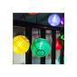 InnooTech 20 LED solar lanterns colored fairy lights lantern outdoor 3.3 meters