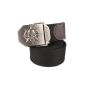 Aubig Casual Cool Canvas Belt men's belt canvas belt canvas belt trousers belt textile belt, skeleton head design of metal buckle (color selectable) (Shoes)