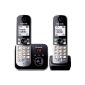 Panasonic KX-TG6822GB DECT cordless phone (4.6 cm (1.8 inch) graphic display) with voicemail (Electronics)