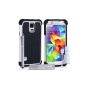 Yousave Accessories Samsung Galaxy S5 Case Black / White Silicone Gel Grip Combo Hard Case With Stylus And Car Charger (Accessory)
