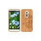 kwmobile® bamboo shell Pattern for LG G2 Bussole real clear Brown (Wireless Phone Accessory)