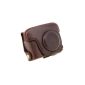 PU Leather Camera Bag for Canon PowerShot G15 Set Camera Case Case Dark Brown (Accessories)