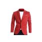 FLAT SEVEN Men's Slim Fit Leisure Premium Blazer jacket (Textiles)