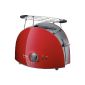 Bosch Tat6104 Toaster 2 Slices 900 Watts 6 Positions Light Grey / Red (Kitchen)