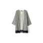 Culater® women fashion floral printed tassels Fringe Kimono Blouse Coat Cardigan (Clothing)