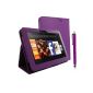 NEW!  KOLAY® Kindle Fire HD Leather Case Protective Case Cover in violet with Stand Function + Stylus (stylus) & screen protector with manual (Only for Kindle Fire HD)