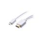 Cable Matters - Gold plated quality MHL to HDMI cable for Samsung Galaxy S III Galaxy Note 2 & White - 2 m (Electronics)