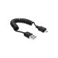 Delock USB 2.0 cable coiled USB type A connector to micro USB connector type B, up to 60 cm (Accessory)
