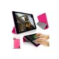 Orzly® - Apple iPad Tablet Case SlimRim AIR / Cover / Case PINK with function Integrated Support (ULTRA SLIM AIR SlimRim Apple iPad Smart Stand Case) Case for iPad Apple Tablet Air (2013 model with Retina Display & WiFi / iPad Alias ​​5 / 5th Generation) (Electronics)