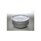 Soup plate set / bowl set 6-piece rice grain pattern 18.5cm (2587) (household goods)