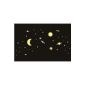 Wall Decal Shop - 135 luminous stickers - sun, moon and stars - Fluorescent Wall Stickers - In the darkness bright!  (LP 135SMS)