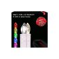 NEW DEVELOPMENT, 20er Set, Warm light, cold light u. Colored light in a candle, small, light illuminated Strong up to 20 days fine bevelled edge for a high-quality optics, wireless LED Christmas lights, Christmas Lights, Christmas candles, incl. Remote control