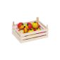 12 apples from wood - including wooden box 16,5 x 12,5 cm (toys)