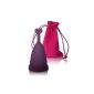 Menstrual cup CozyCup purple - small - menstrual cup now with FREE cloth bag for storage - menstrual cup made of medical silicone - up to 10 years reusable (small purple) (Health and Beauty)