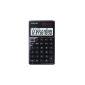 Casio SL-1000TW-BK Design Solar desk calculator with gloss lacquered metal front, 10-digit LCD display Big, black (Office supplies & stationery)