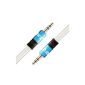 IBRA® 3.5mm Stereo Jack to Jack Audio Cable Lead Gold 1.5 m - Blue (Electronics)