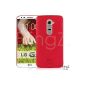 TheBlingZ.® Case Cover Crystal Hard Case Slim LG G2 Ultra Fine - Red (Electronics)