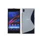 Silicone Case for Sony Xperia Z1 - S-Style clear - Cover PhoneNatic ​​Cover + Protector (Electronics)