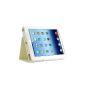 NEW!  KOLAY® iPad 3 / iPad 4 Cases - Leather Case in White, Premium iPad 3 / iPad 4 Case + Screen Protector with instructions for the new Apple iPad 3rd and 4th Generation 2012