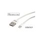 IBRA® Lightning USB Cable for iPhone / iPod / iPad Air / Mini 1m taken 8 White (Electronics)