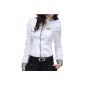 Blouse Blouse Top Female end trend and sexy style with embellished shoulders Long sleeves 3729 (Clothing)