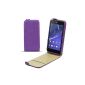 Moozy effect Magic Shine Diamond Shine Prime pocket Slim Flip Case Sony Xperia Z2 Cover / Case Purple vertical Tln (Electronics)