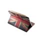 kwmobile® chic Leather Case for Samsung P7510 Galaxy Tab 10.1 N function with practical support and Motif flags (England) (Personal Computers)