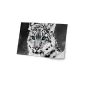 10027 Wild Animals, Leopard White Vinyl Sticker 15.6 