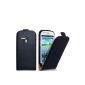 Case for Samsung Galaxy S3 mini i8190 cover for Galaxy SIII longer protect your Flip Case Protective leather Black (Electronics)